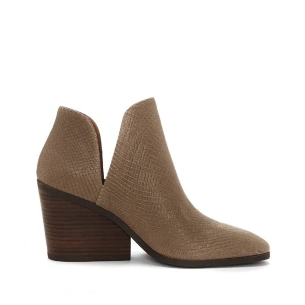 Lucky Brand Textured Tan Ankle Booties